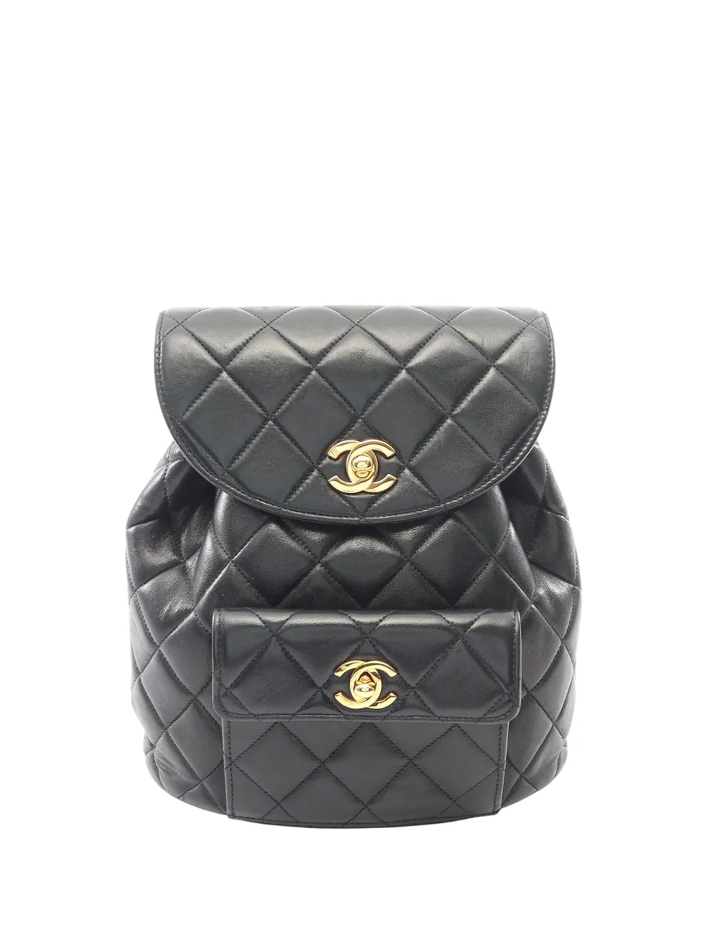 CHANEL Pre-Owned 1994-1996 Medium Quilted Lambskin Duma backpack - Nero