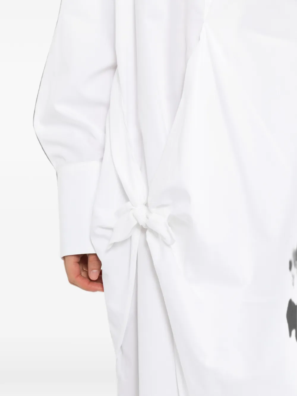 Helmut Lang Asymmetrische blousejurk Wit