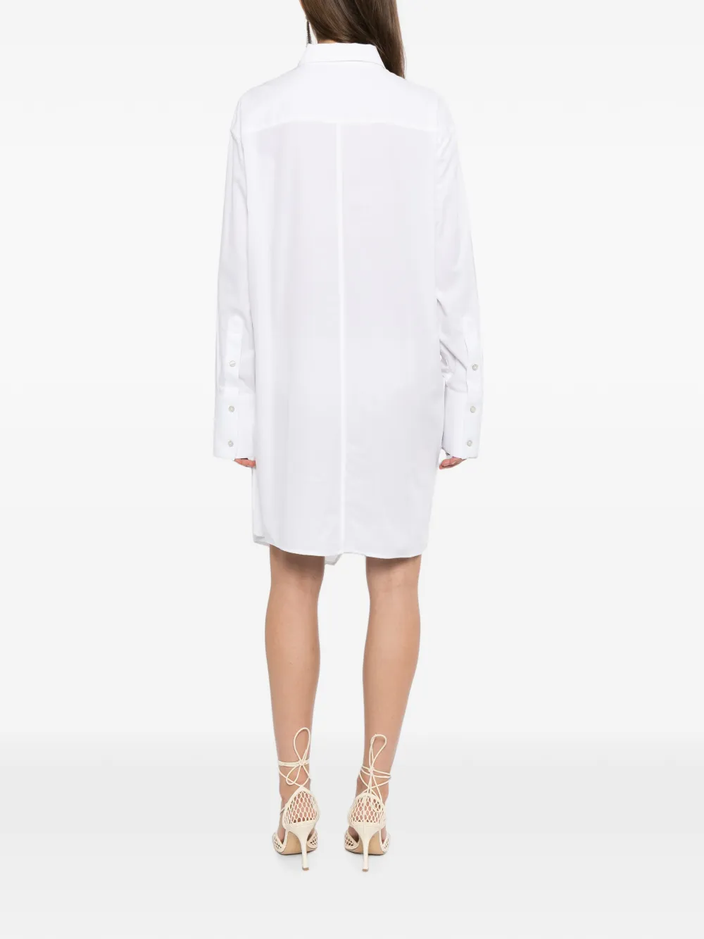 Helmut Lang Asymmetrische blousejurk Wit