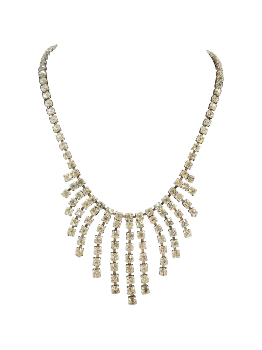  Madison Collar Con Apliques De Strass - Plateado 