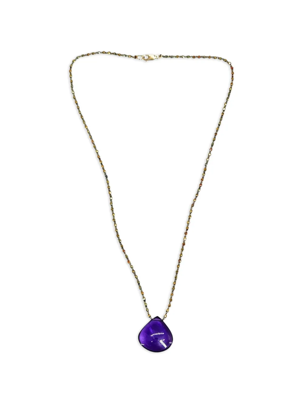 Madison amethyst teardrop-pendant necklace - Oro