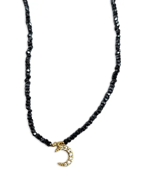 Madison beaded crescent-moon necklace