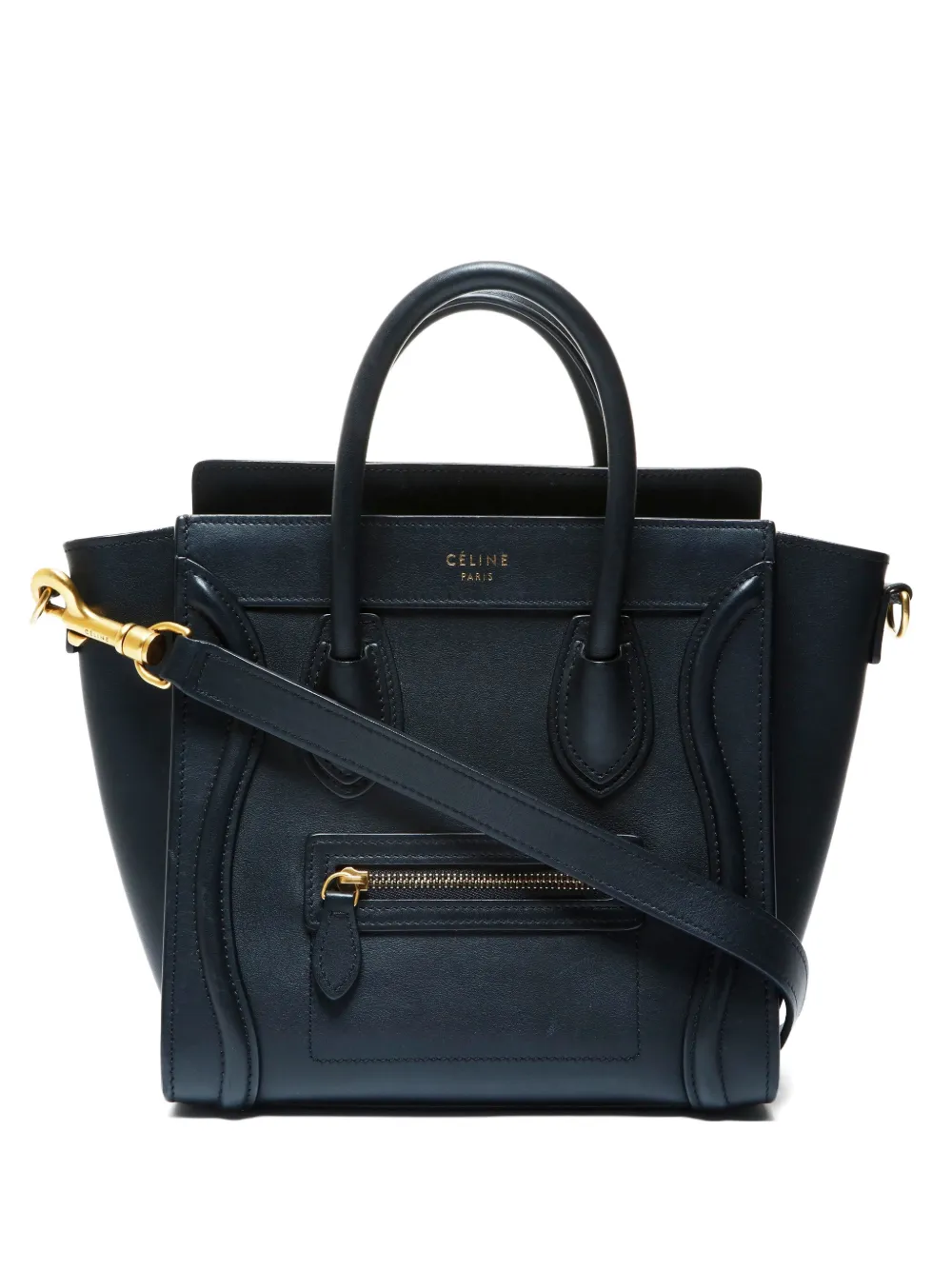 Celine Pre-Owned 2016 Micro Luggage shopper bag - Nero