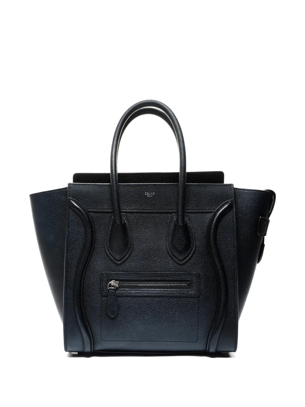 Celine Pre-Owned 2018 Micro Luggage shopper bag - Black