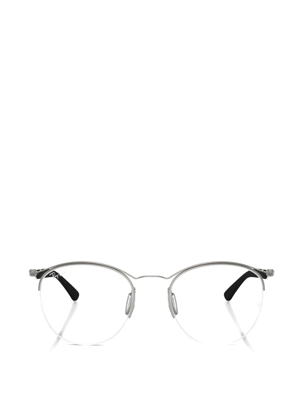 Ray-Ban round-frame semi-rimless glasses - Argento