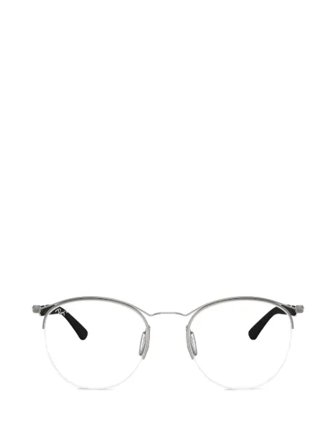Ray-Ban round-frame semi-rimless glasses