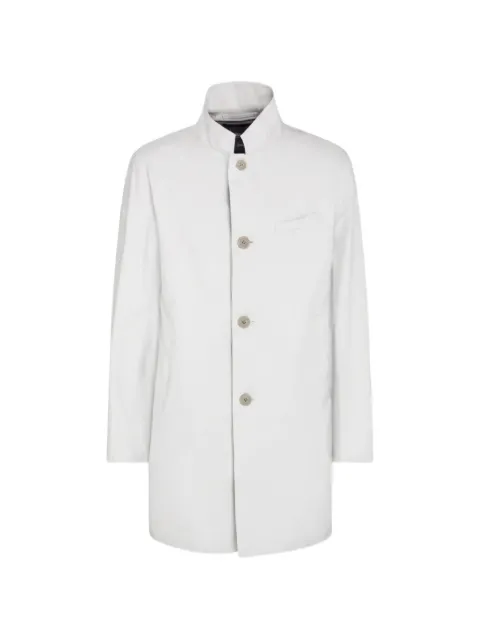 Herno button-fastening high-neck coat