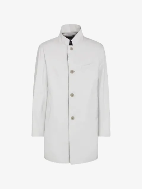 Herno button-fastening high-neck coat