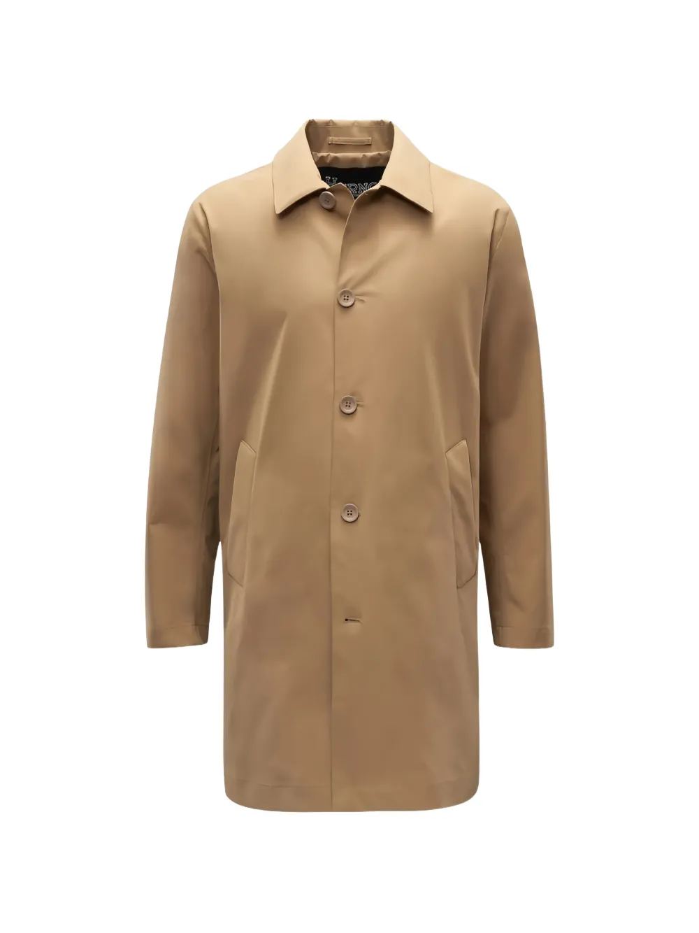Herno Katoenen jas met knoopsluiting Beige