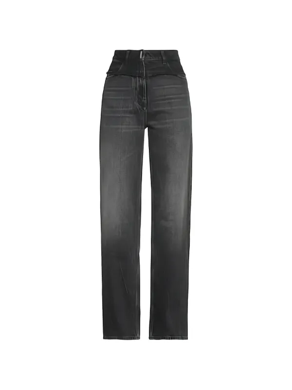 Givenchy Oversized High-rise Jeans in Grey