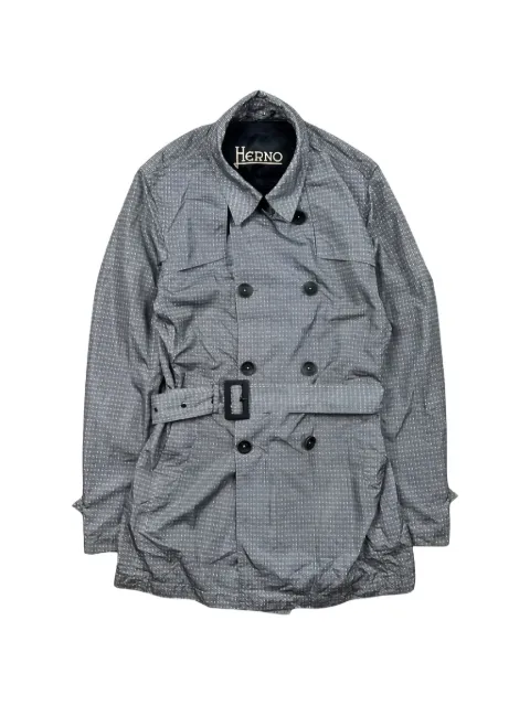 Herno double-breasted belted coat