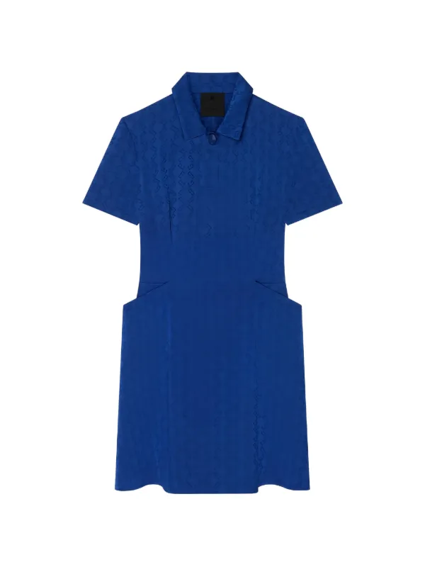Givenchy 4G Monogram-jacquard Mini Dress in Blue