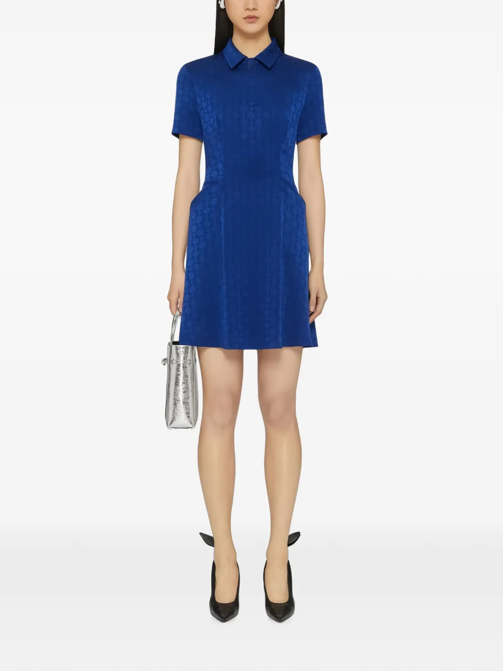 Givenchy 4G mini-jurk met monogram-jacquard Blauw