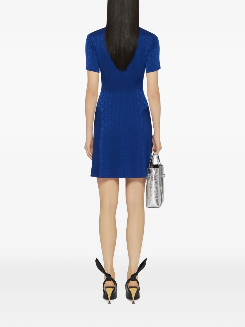 Givenchy 4G mini-jurk met monogram-jacquard Blauw