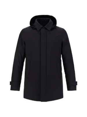 Homme Plissé Issey Miyake Pleated wide-sleeve Coat | Black | FARFETCH