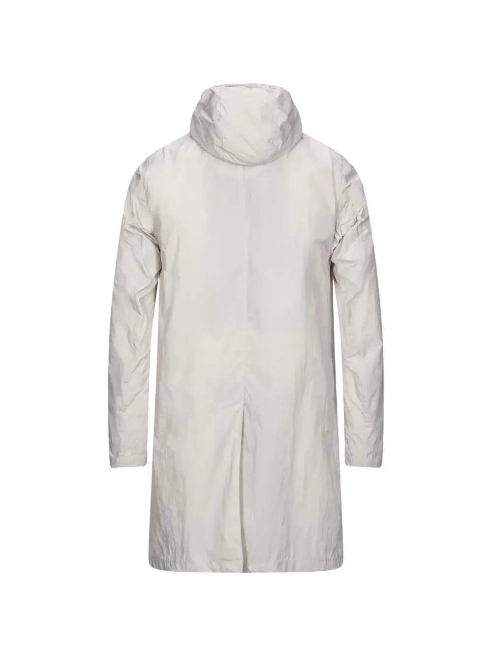 Herno Jas met enkele rij knopen en capuchon Beige