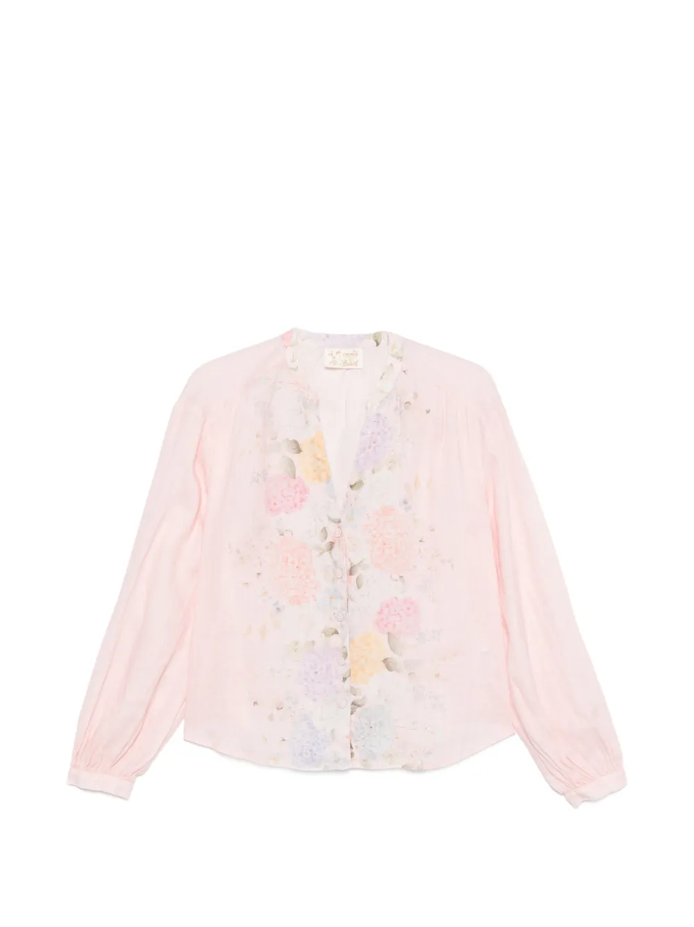 Mc2 Saint Barth Liona Long Sleeve Blouse In White
