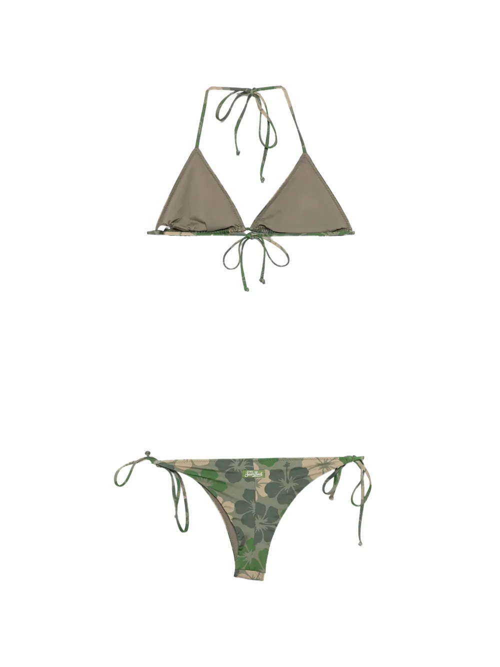  Mc2 Saint Barth Bikini Maleah Con Diseño Triangular - Verde 