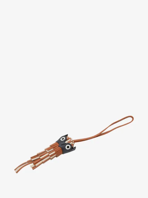 Hermès Pre-Owned llavero Milo Lambskin and Swift Chouette Owl Bag Charm 2025