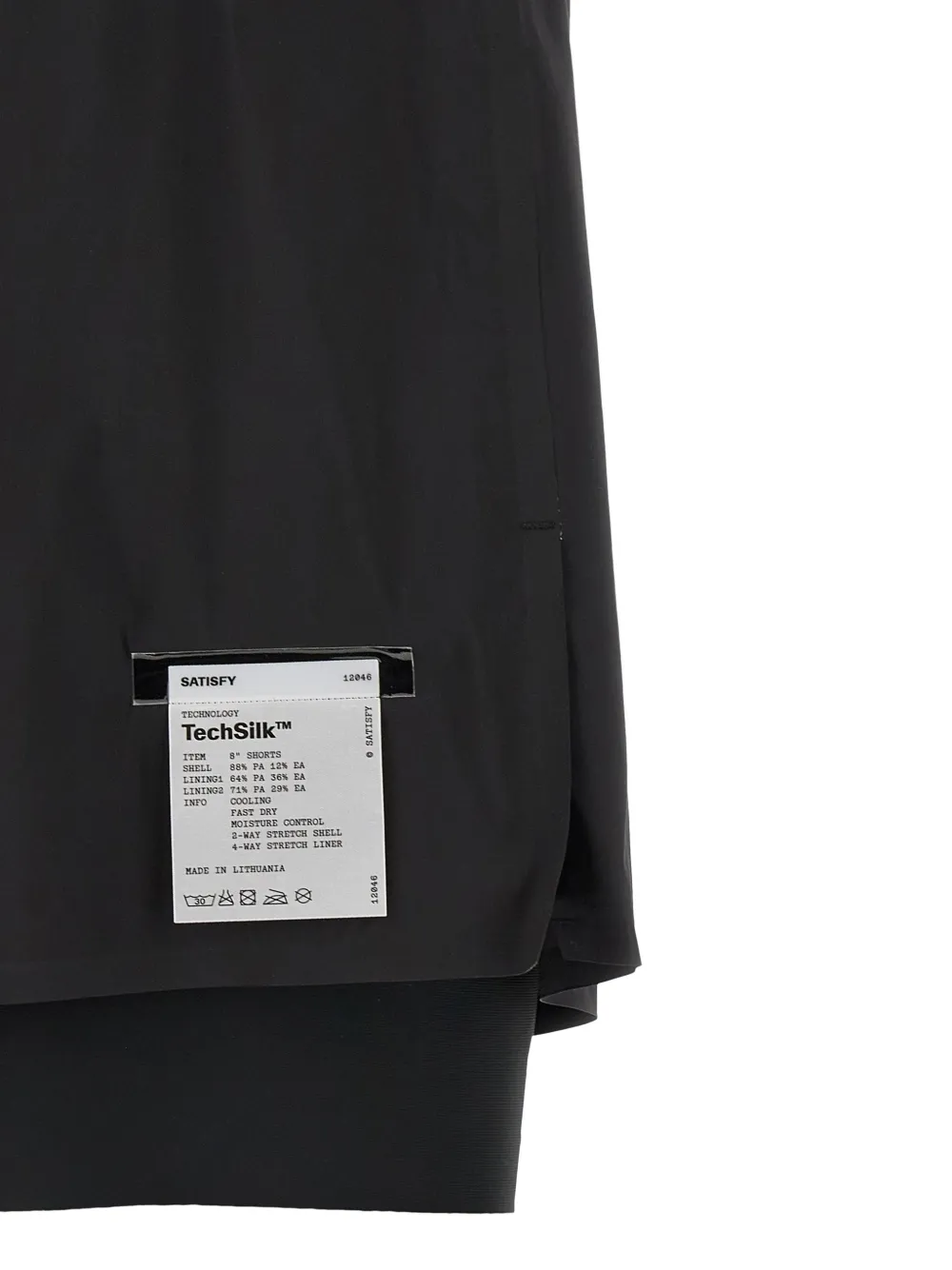 Satisfy TechSilk™ shorts met wijde pijpen Zwart