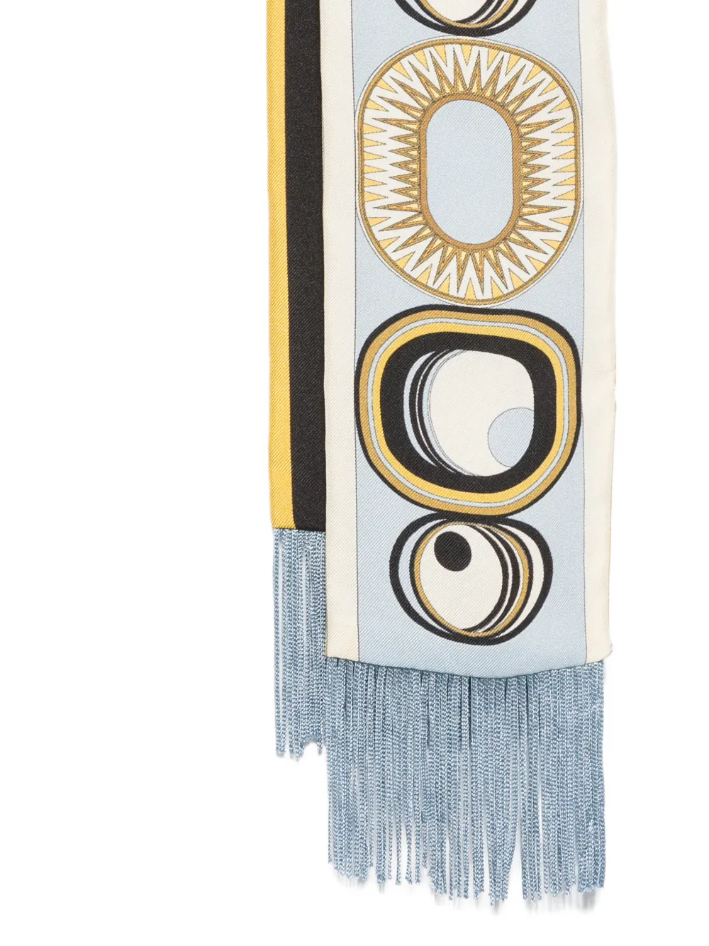 La DoubleJ Sjaal met geometrische print Blauw