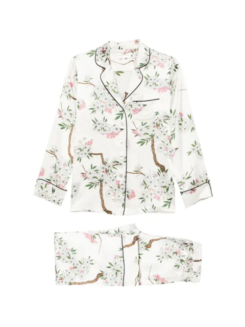 Olivia von Halle floral-print silk pajamas
