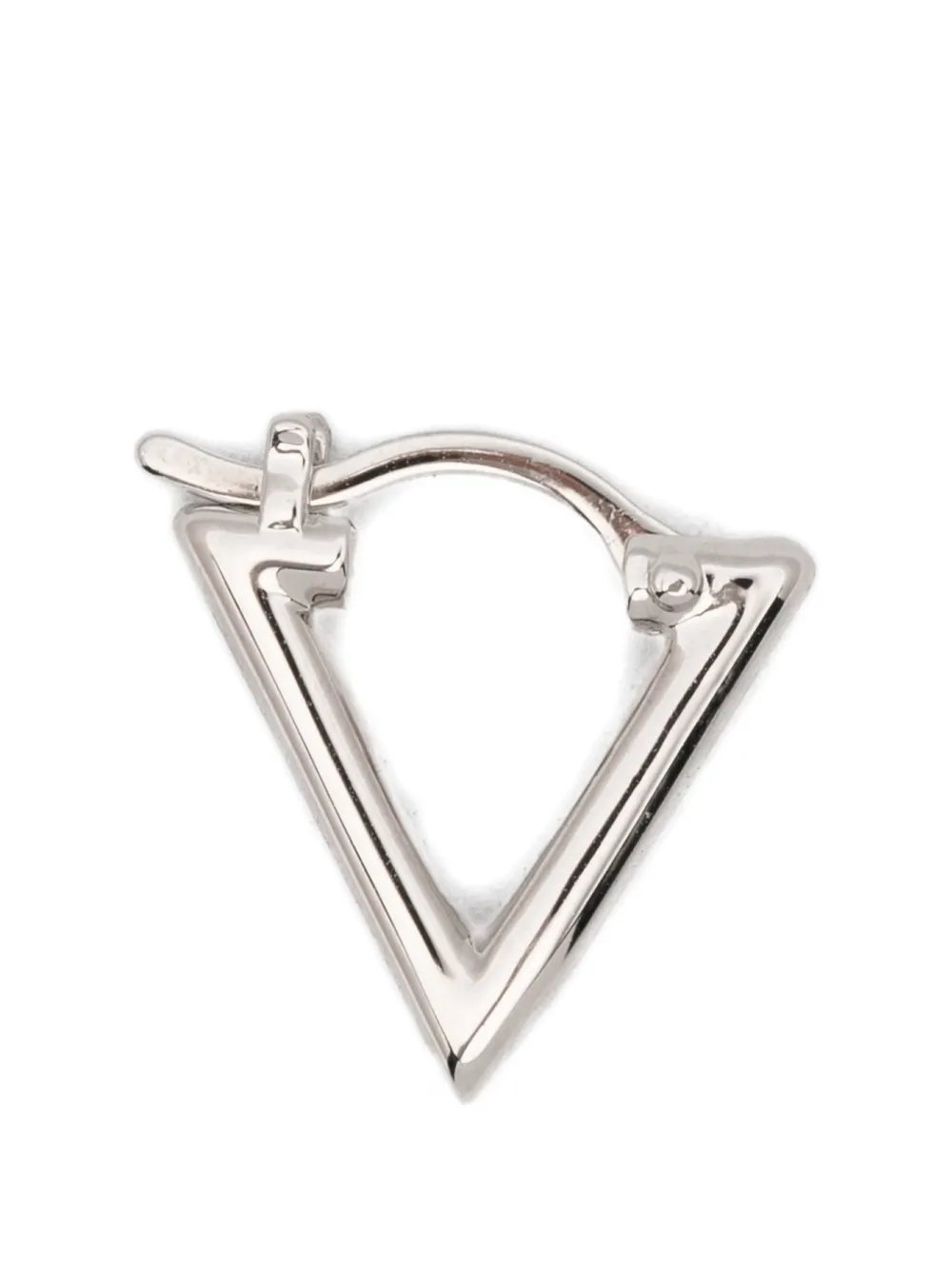LAG WORLD Mini Lil triangle hoop earrings - Argento