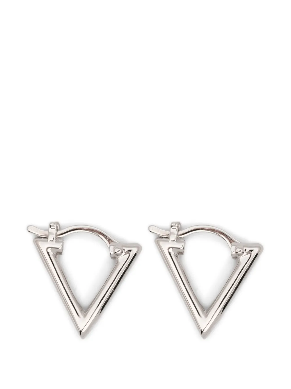 LAG WORLD Mini Lil triangle hoop earrings - Argento