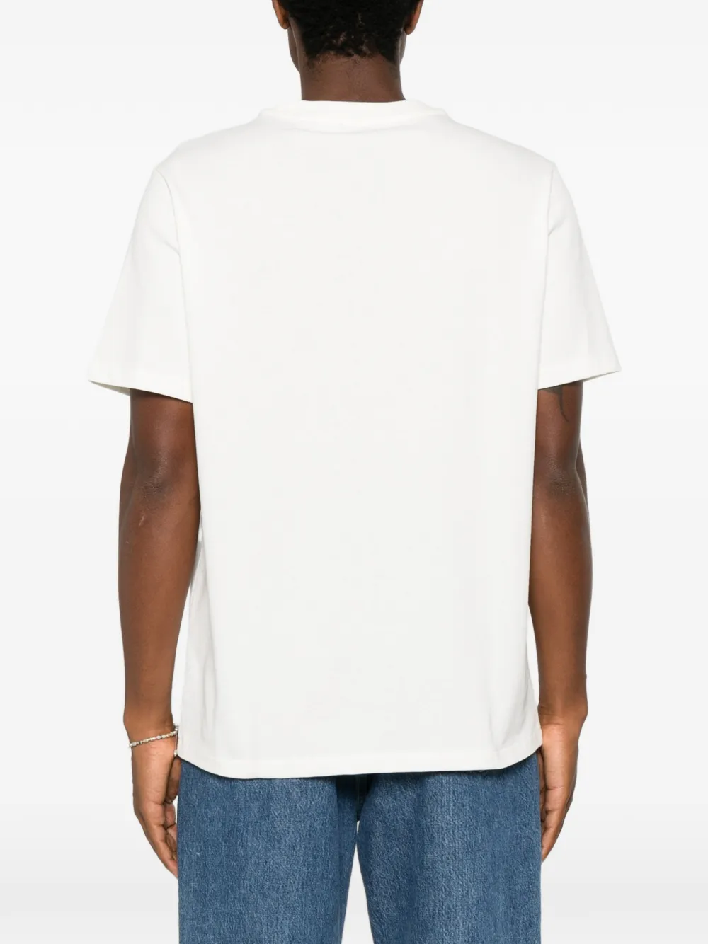 A.P.C. Rue Madame T-shirt met geborduurd logo Beige