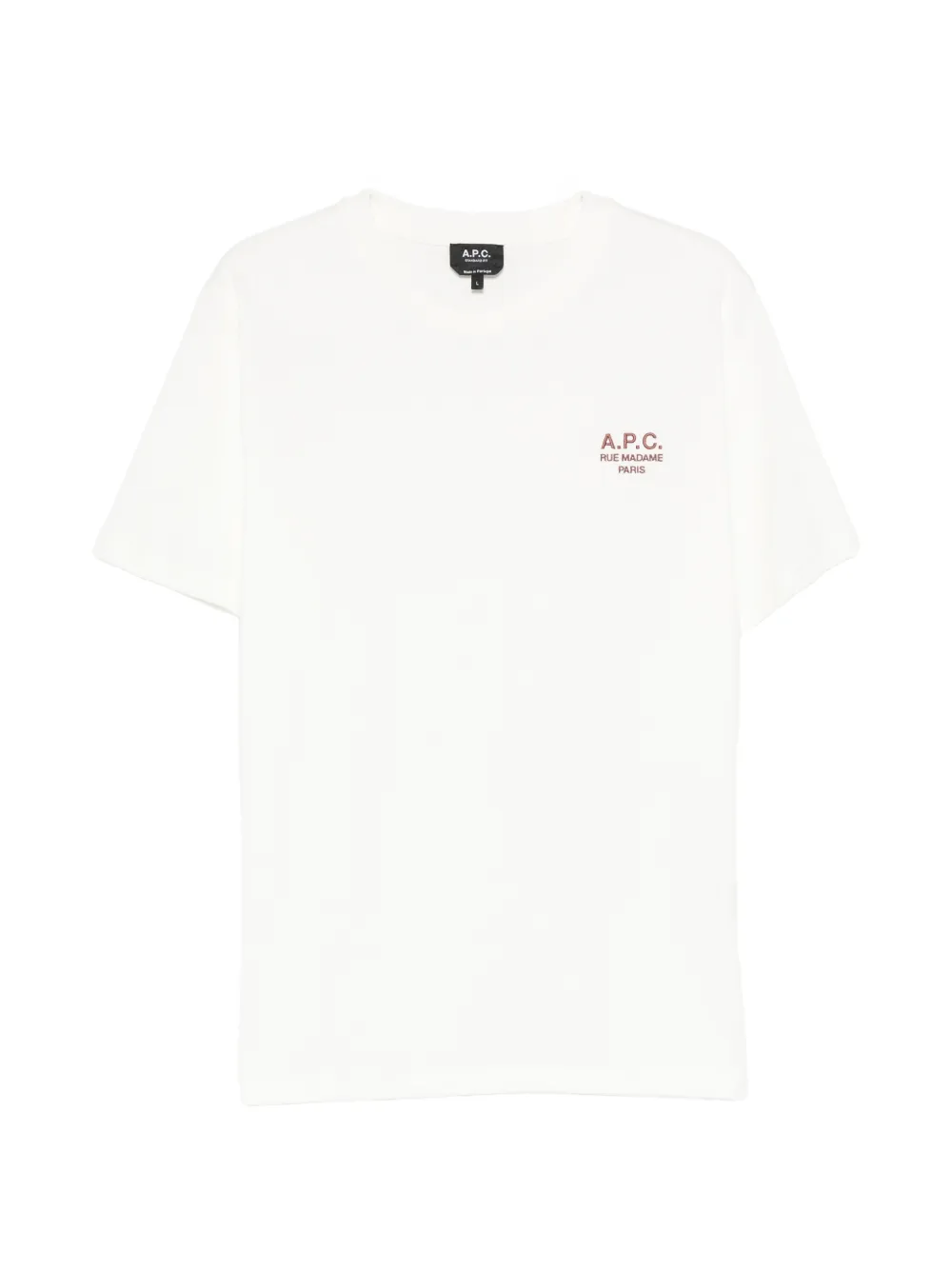 A.P.C. Rue Madame logo-embroidered T-shirt - Toni neutri