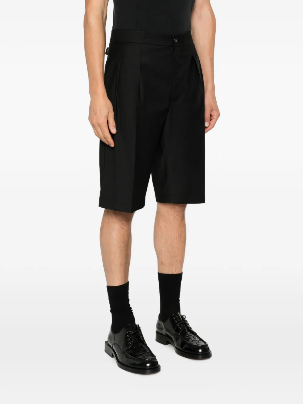 Patrizia Pepe Geplooide shorts Zwart