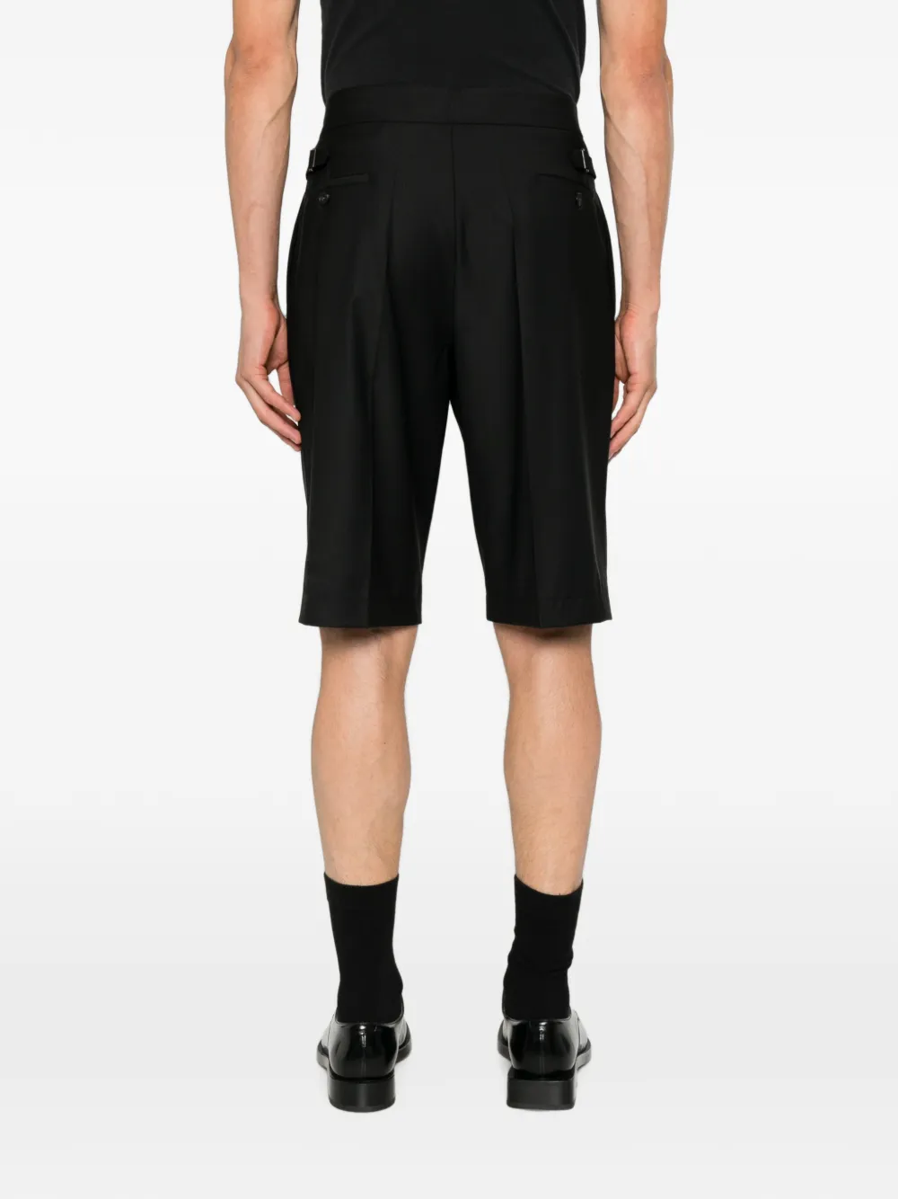 Patrizia Pepe Geplooide shorts Zwart
