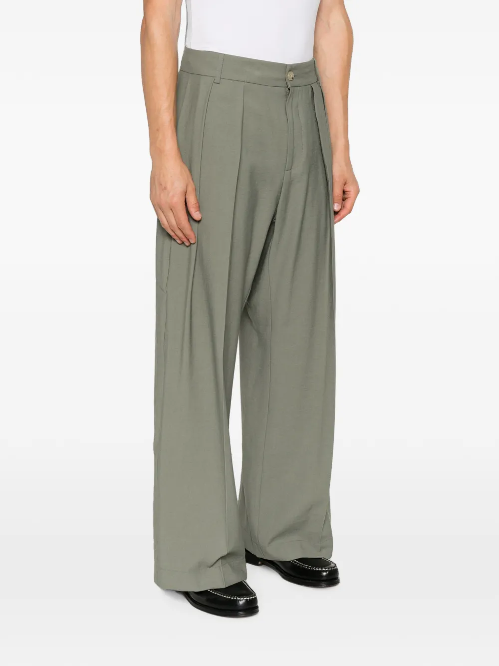 Patrizia Pepe Oversized plooibroek Groen