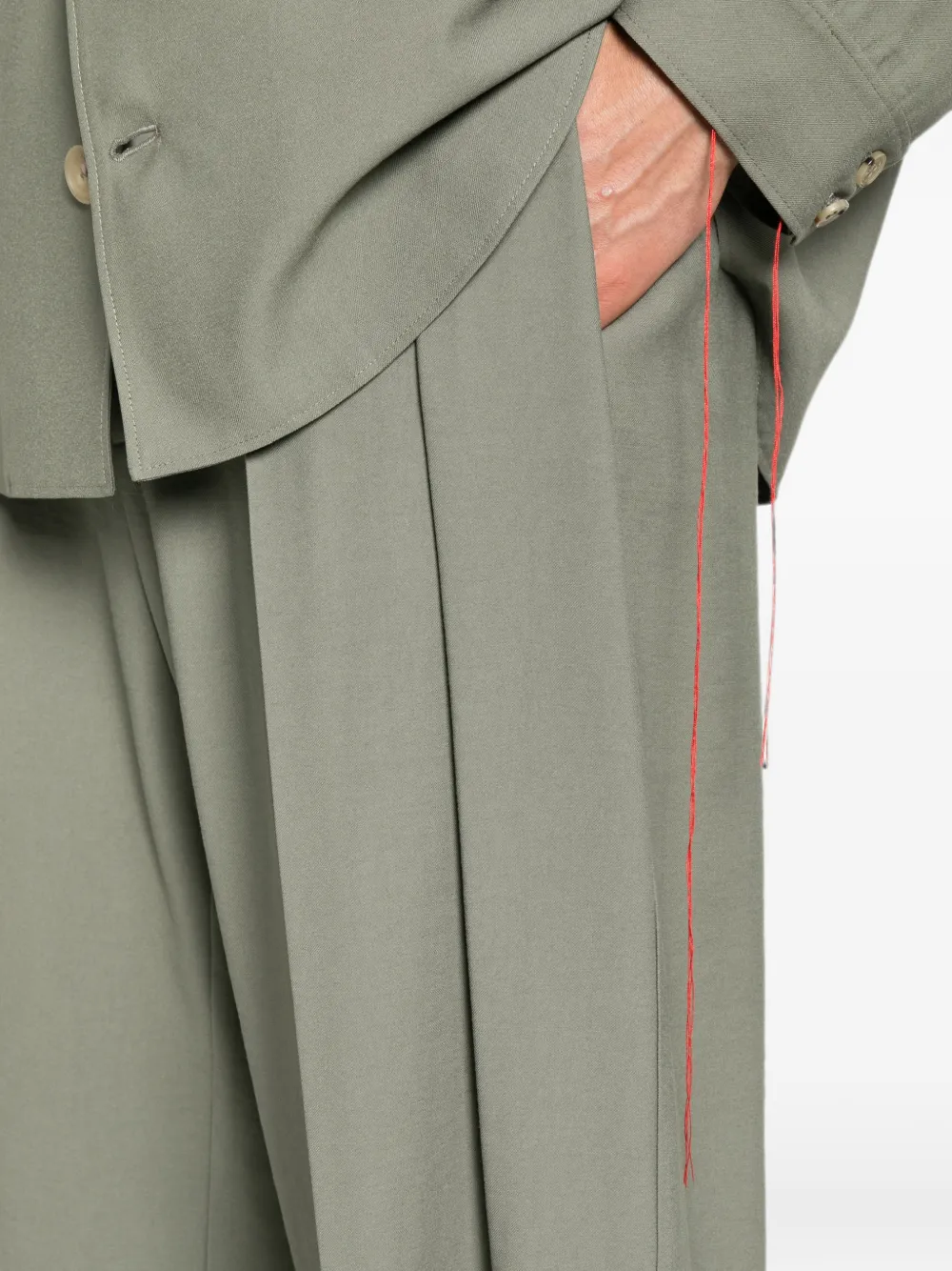 Patrizia Pepe Oversized plooibroek Groen