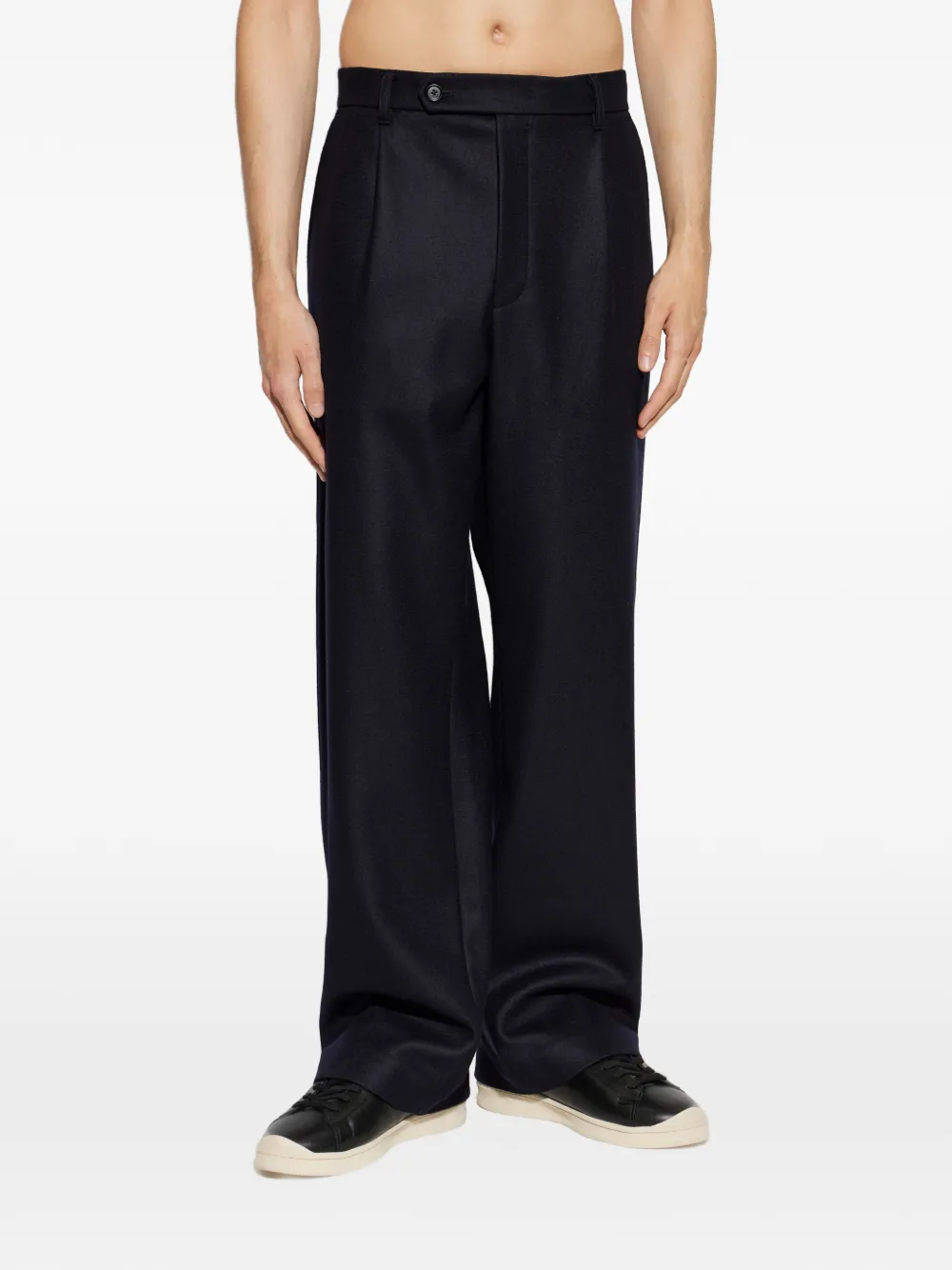 Jil Sander Wollen plooibroek Blauw
