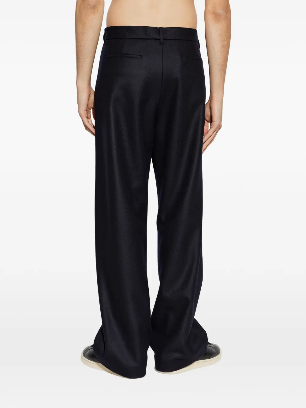Jil Sander Wollen plooibroek Blauw