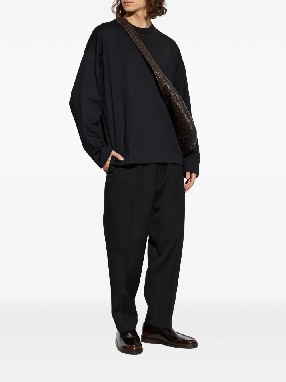 Jil Sander Katoenen T-shirt met ronde hals Zwart