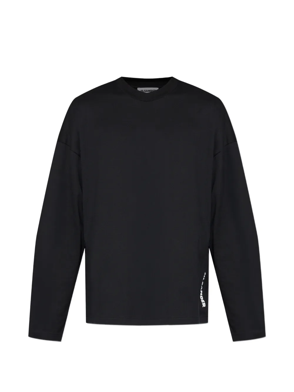 Jil Sander logo-print long-sleeved T-shirt - Schwarz