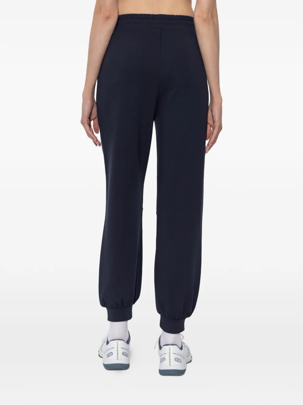 Ea7 Emporio Armani Trainingsbroek met logoplakkaat en trekkoord Blauw