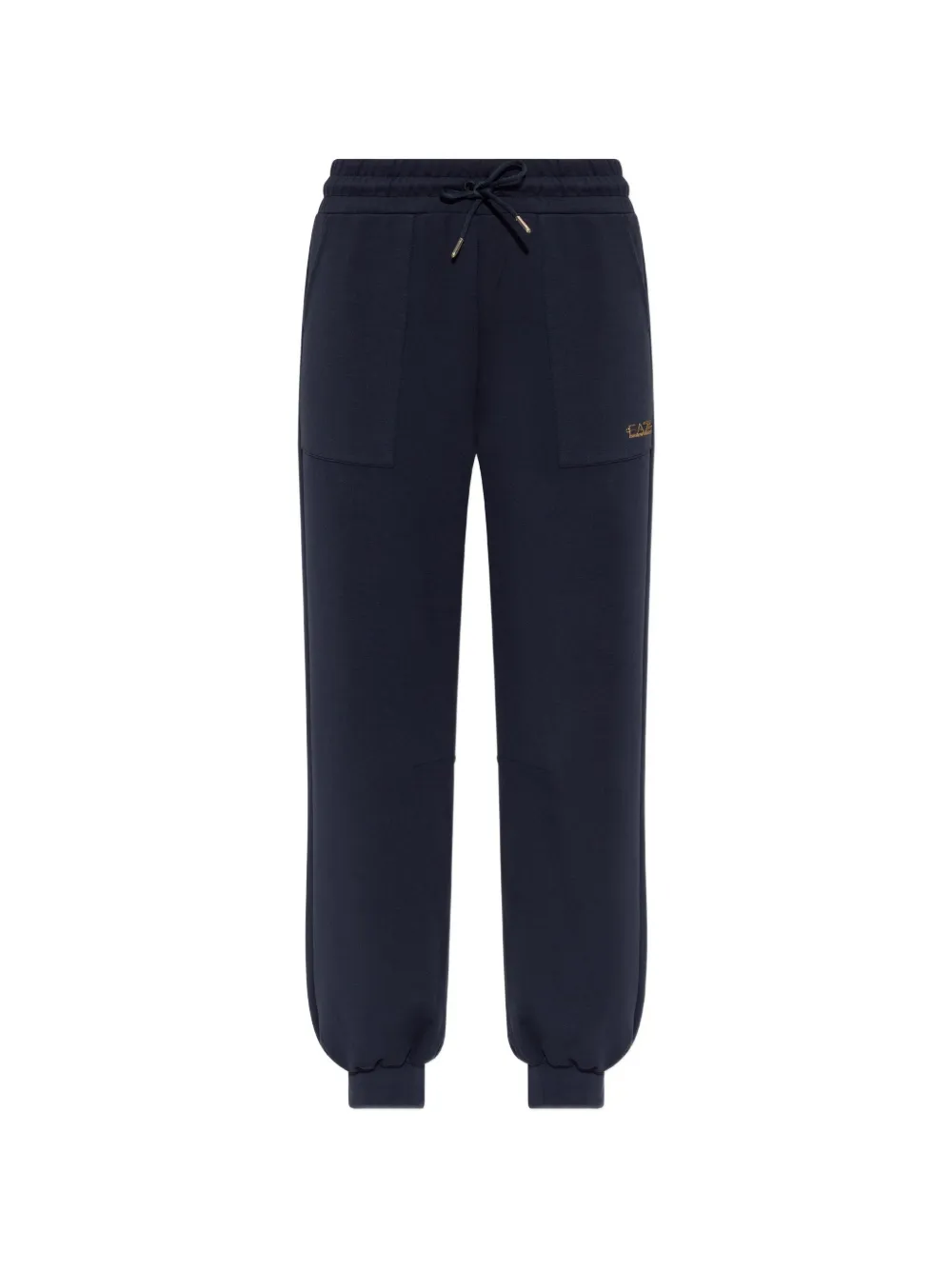Ea7 Emporio Armani drawstring logo-plaque track pants - Blu