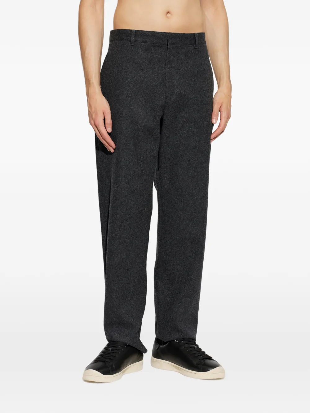 Jil Sander Straight wollen broek Grijs