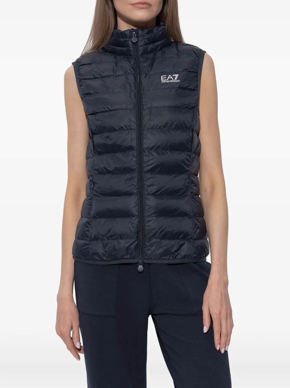 Ea7 Emporio Armani Bodywarmer met logoprint Blauw