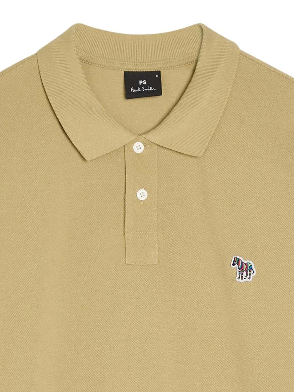 PS Paul Smith Poloshirt met zebrapatch Beige
