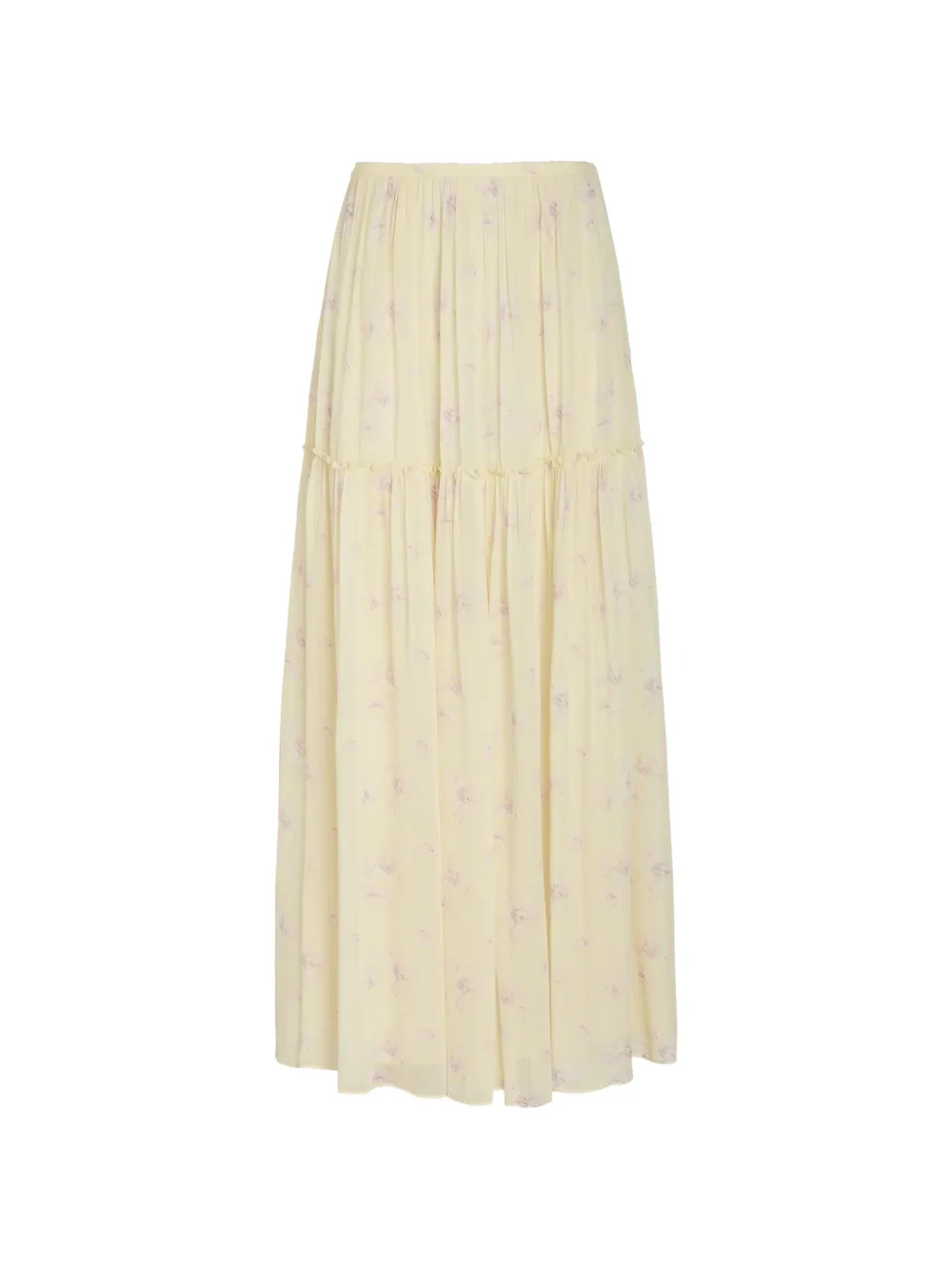 LoveShackFancy Positano pleated skirt - Giallo