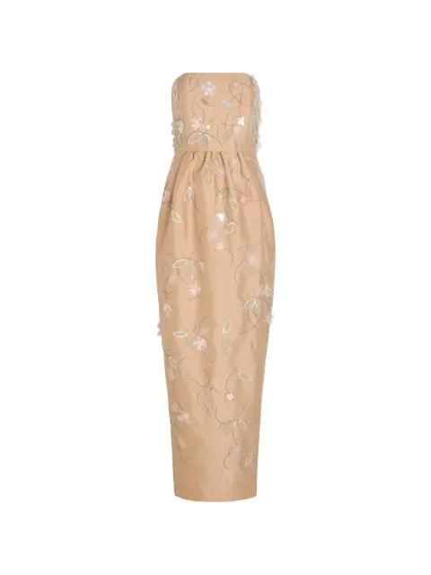 Bernadette Lena floral-embroidered midi dress