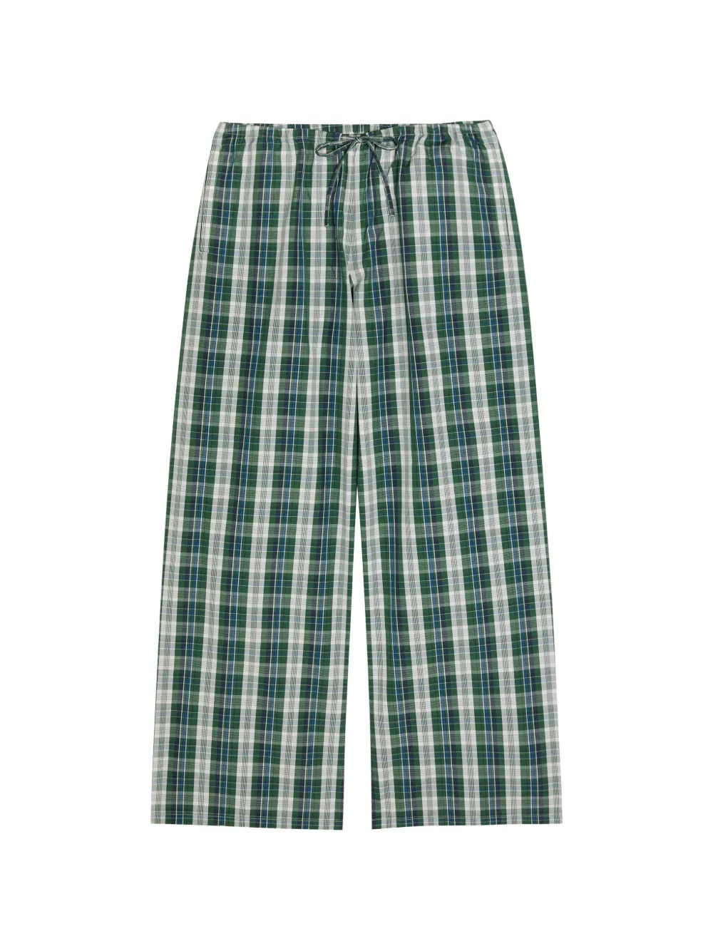 Suzie Kondi Pan check-pattern drawstring trousers - Verde