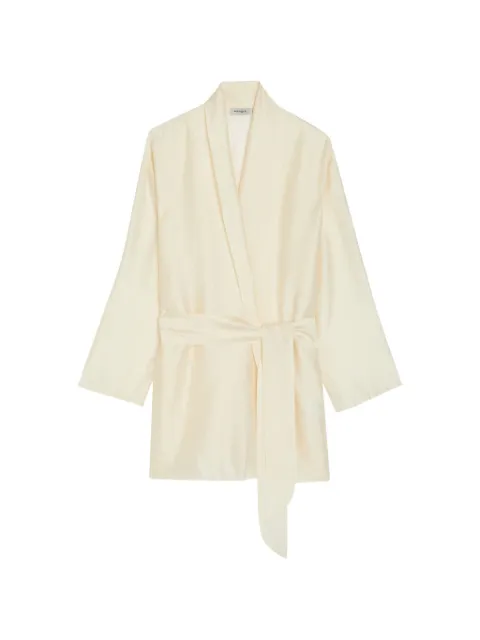SOLAQUA Alma belted wrap-style jacket