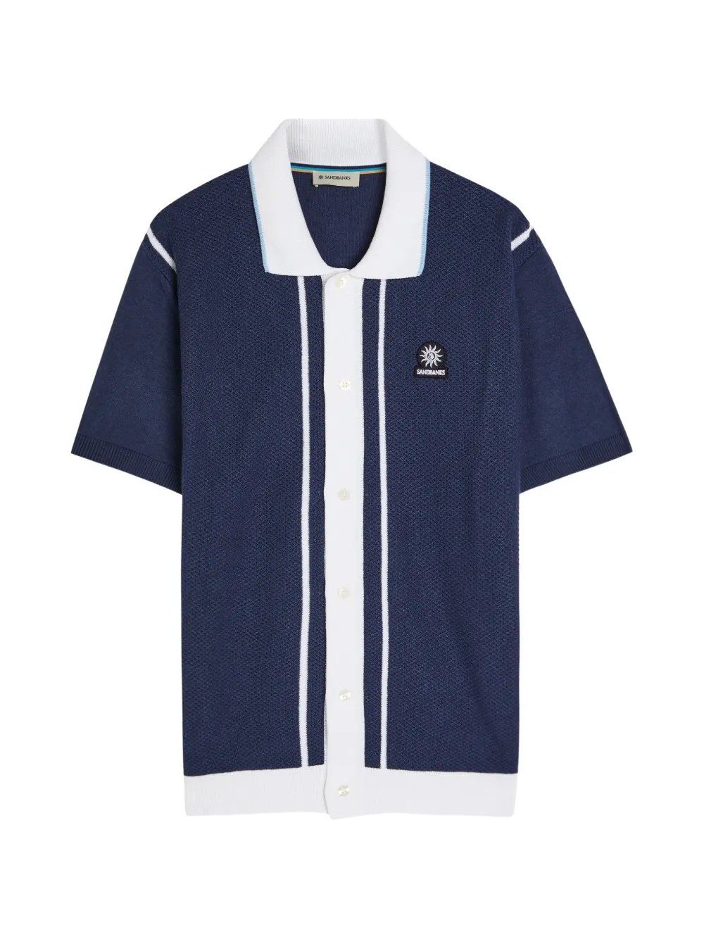 SANDBANKS contrast-trim shirt - Blu