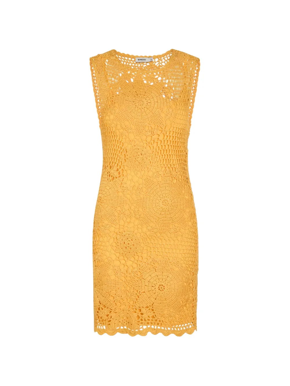 Simkhai Fynch crochet-knit sleeveless mini dress - Giallo