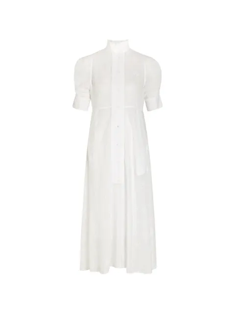 Thierry Colson Venetia broderie-anglaise ruffled-collar midi dress